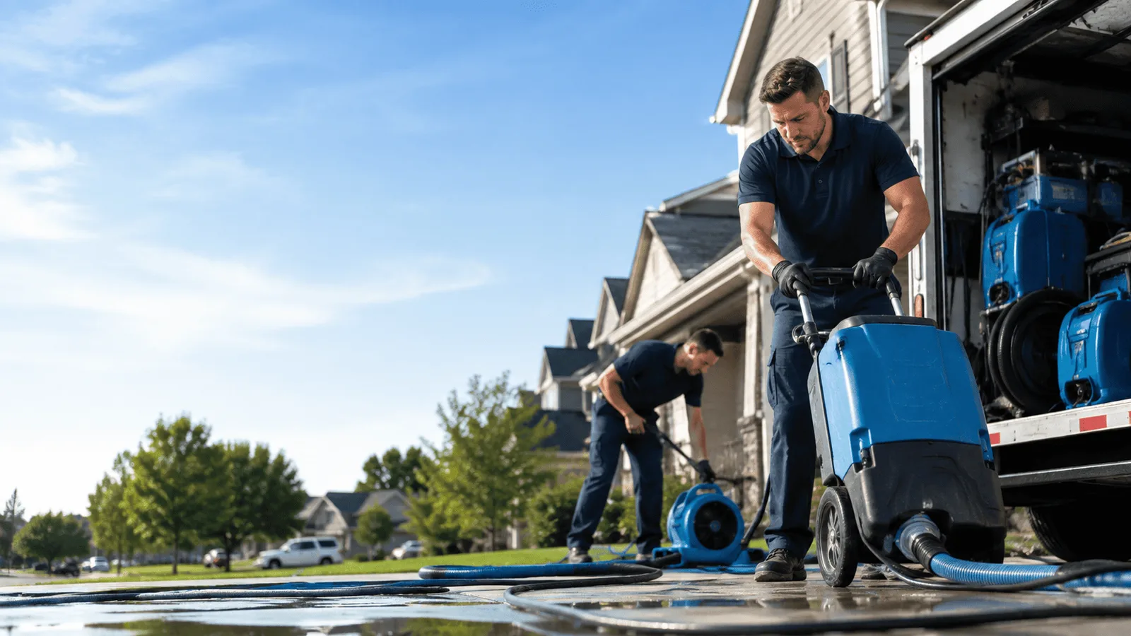 Crawlspace Water Damage being performed in Cambridge City, IN